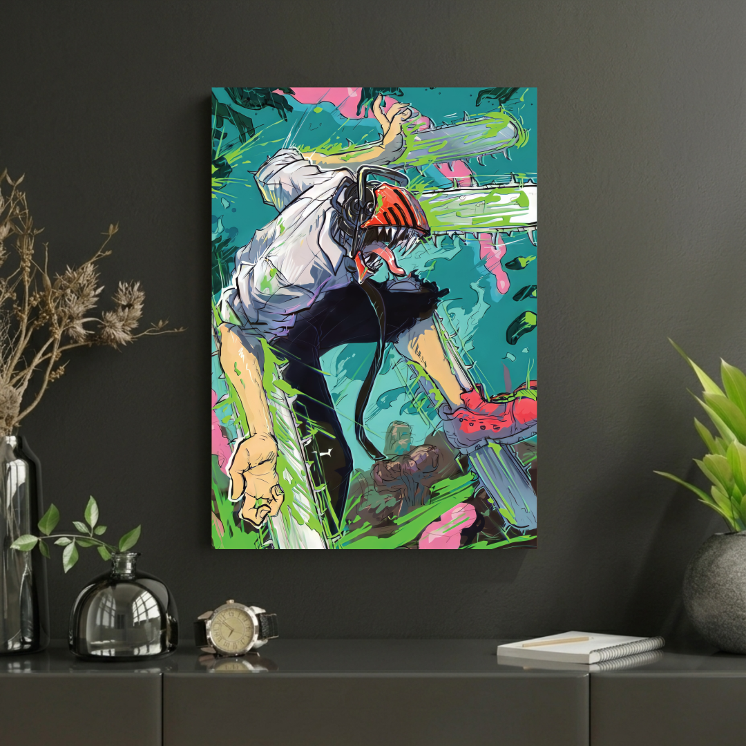 Chainsaw Man | Denji | Neon Action Art