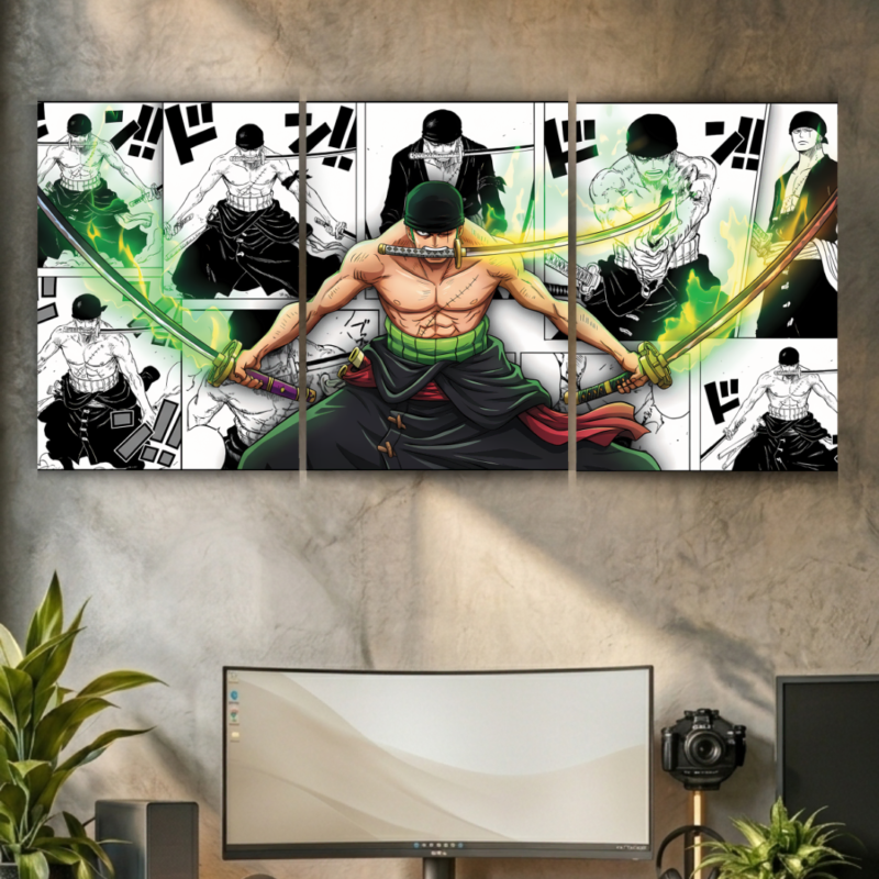 Roronoa Zoro | Split Poster | 3 Panel Set