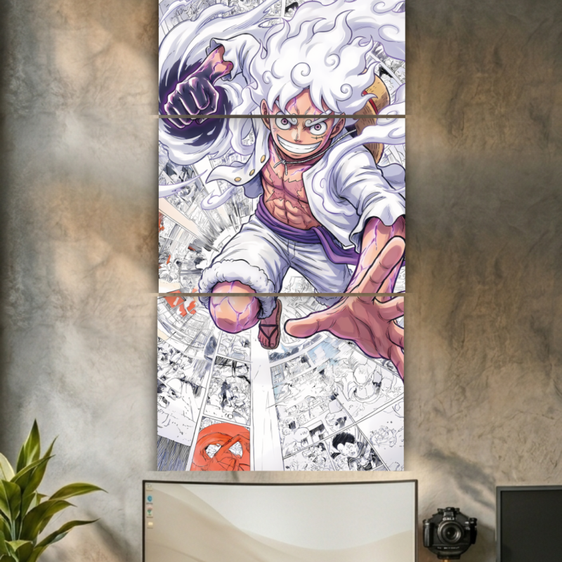 Monkey D. Luffy | Gear 5 | Split Poster | 3 Panel Set