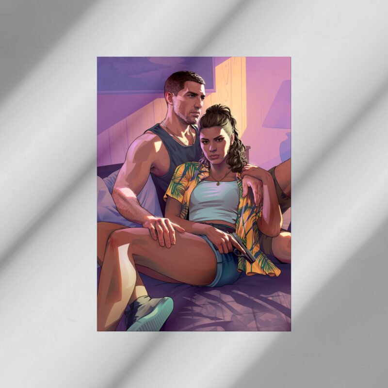 Jason & Lucia | Grand Theft Auto VI |  Video Game | Poster