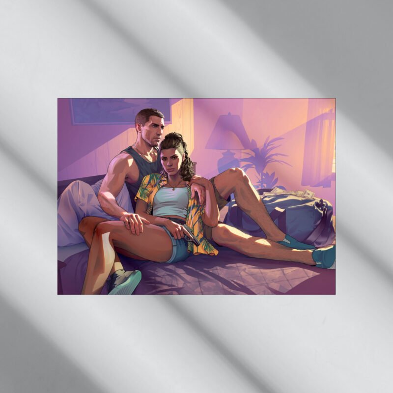 Jason & Lucia | Grand Theft Auto VI |  Video Game | Landscape Poster