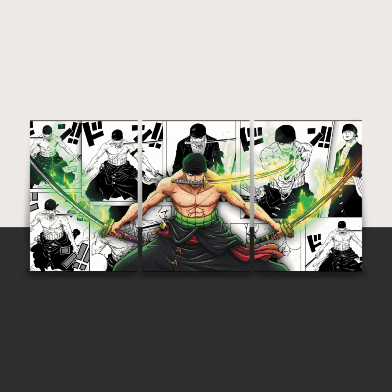 Roronoa Zoro | Split Poster | 3 Panel Set