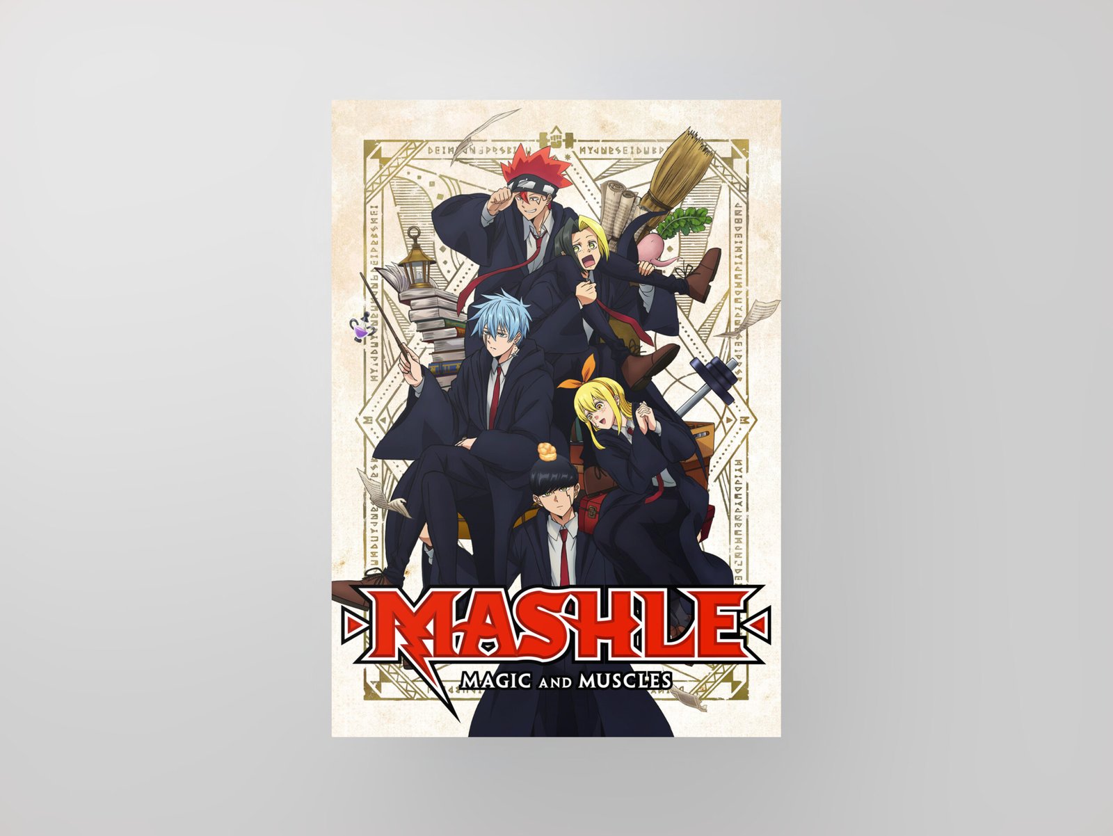 Mash Burnedead & Friends | Mashle: Magic and Muscles | Art Poster