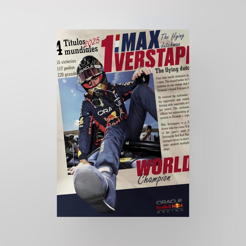 Max Verstappen | Red Bull Racing | World Champion | Art Poste