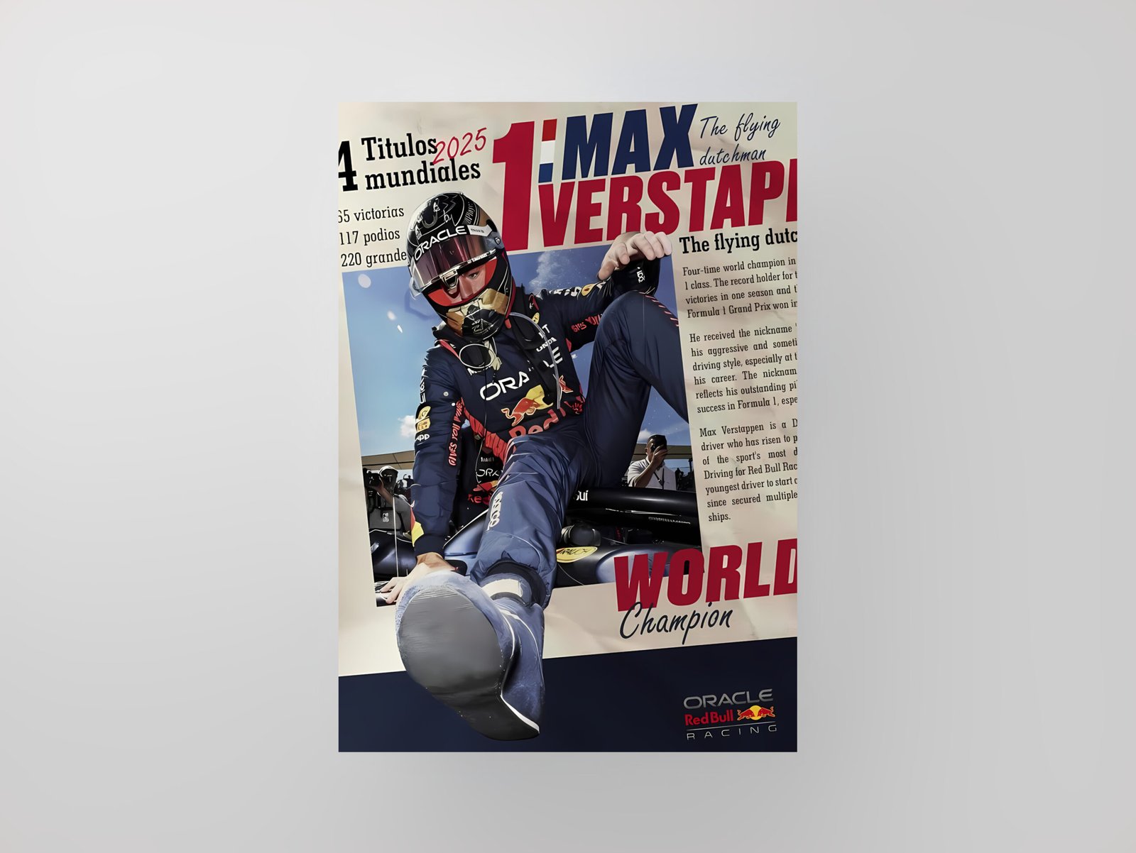 Max Verstappen | Red Bull Racing | World Champion | Art Poste