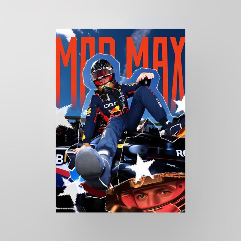 Max Verstappen | “Mad Max” | F1 Collage Art Poster