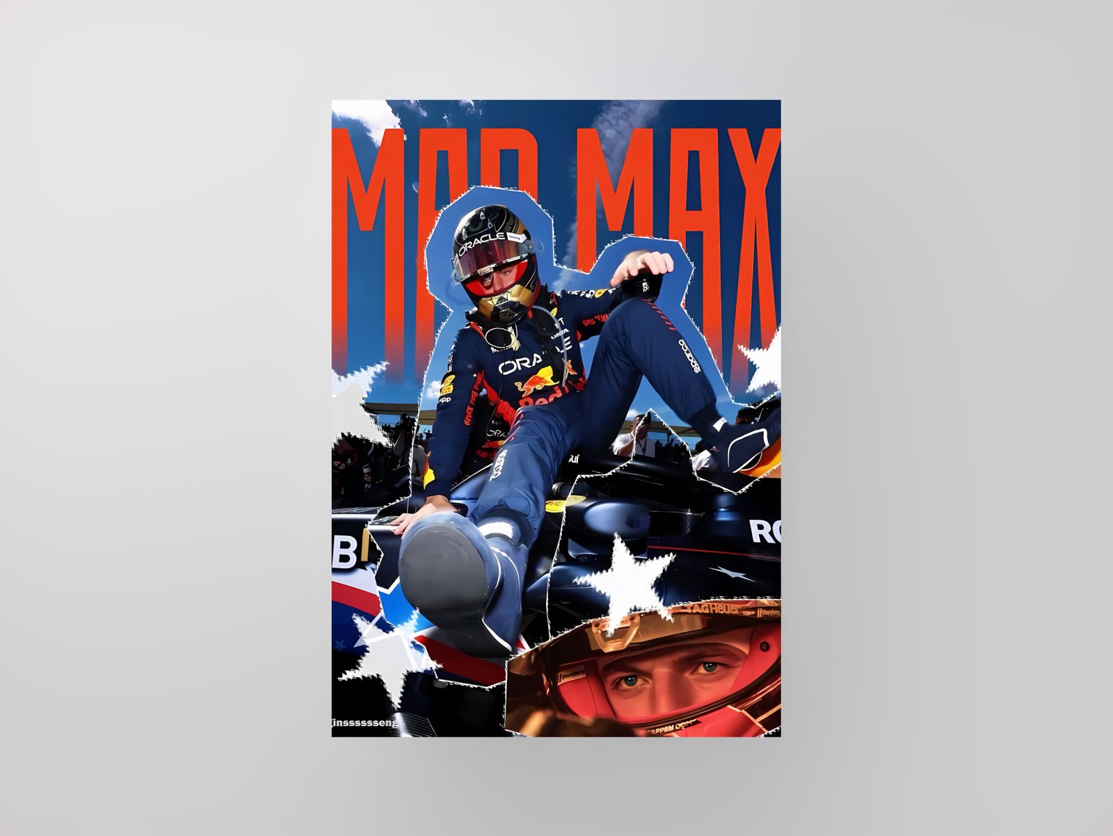 Max Verstappen | "Mad Max" | F1 Collage Art Poster