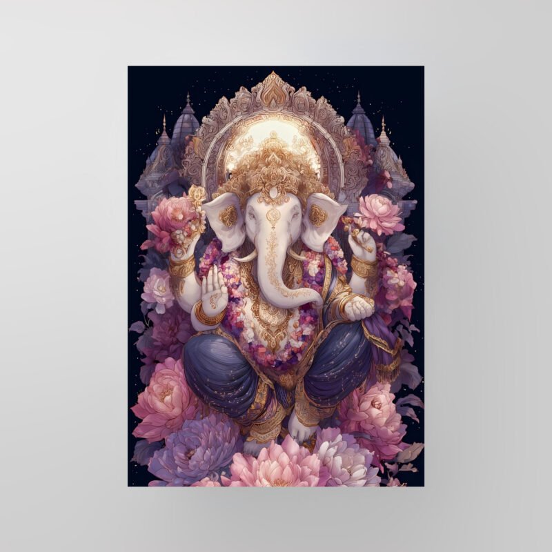Lord Ganesha | The Blossom of Wisdom | Art Poster