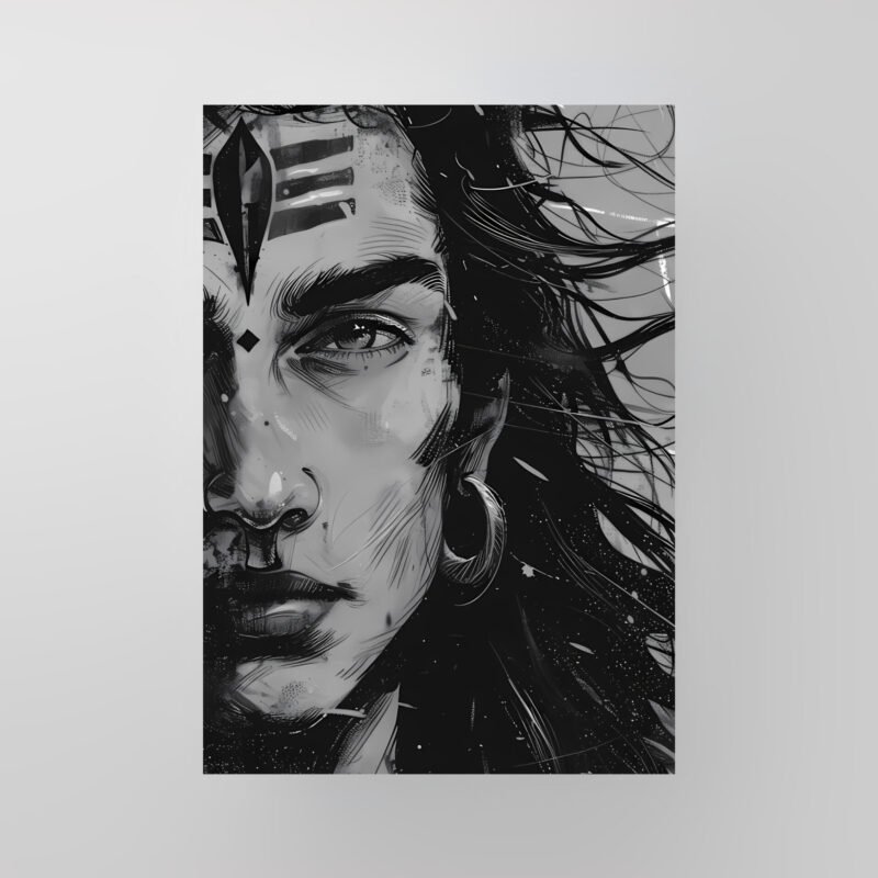 Lord Shiva | Monochromatic Art Poster