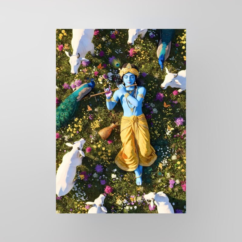 Lord Krishna | The Meadow of Peace | Art Poster