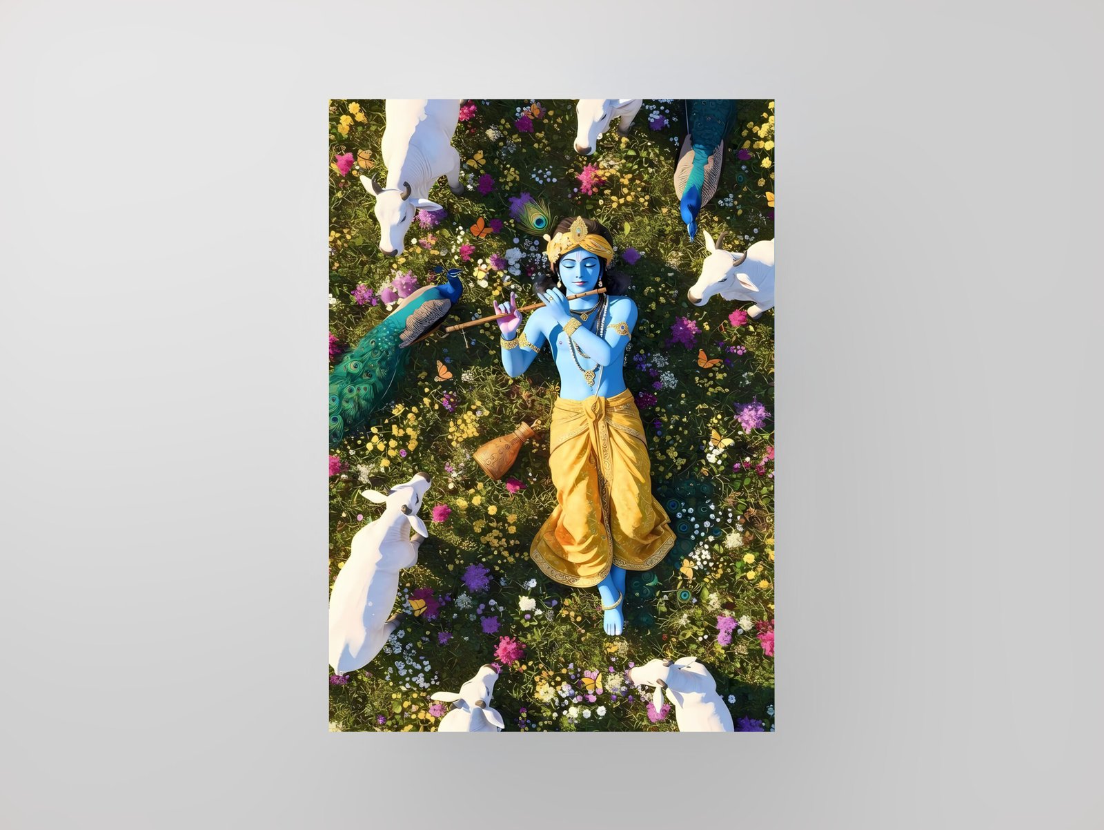 Lord Krishna | The Meadow of Peace | Art Poster