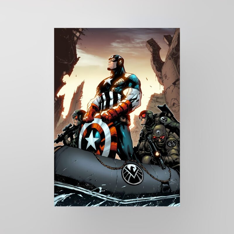 Captain America | Marvel | SHIELD Patrol | Art Poster