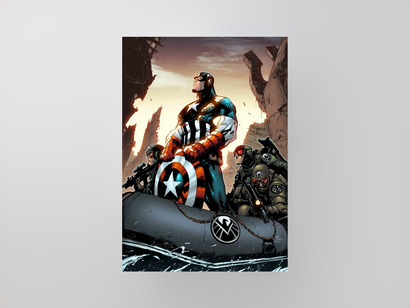 Captain America | Marvel | SHIELD Patrol | Art Poster