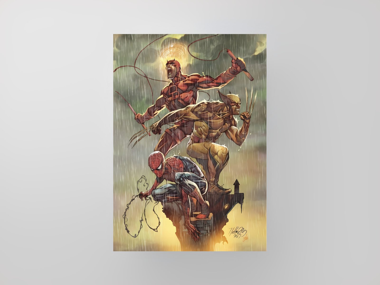 Spider-Man, Wolverine & Daredevil | Marvel | Art Poster