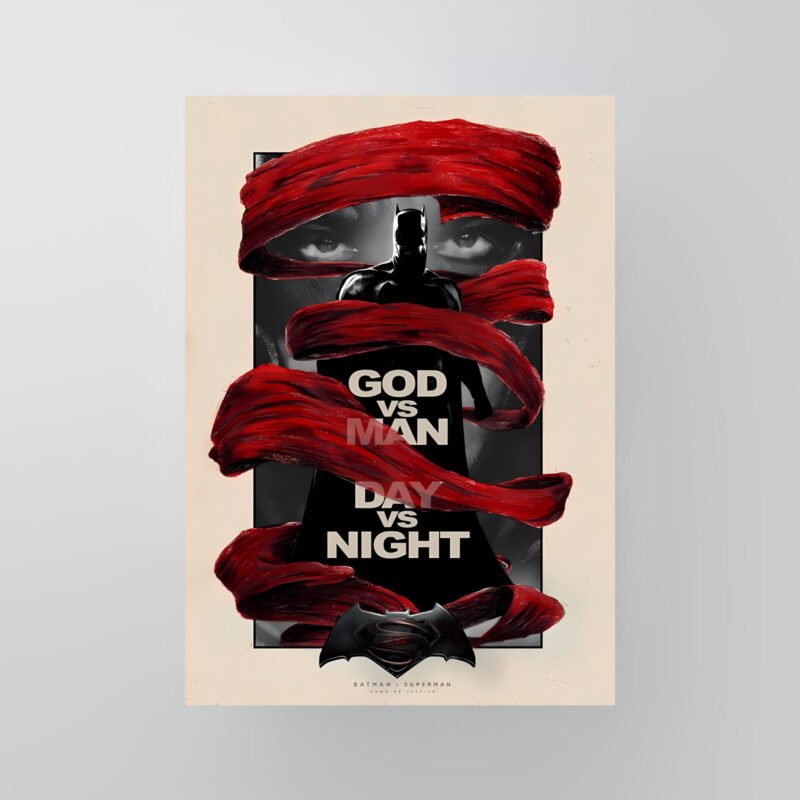 Batman v Superman | DC | God vs Man | Art Poster