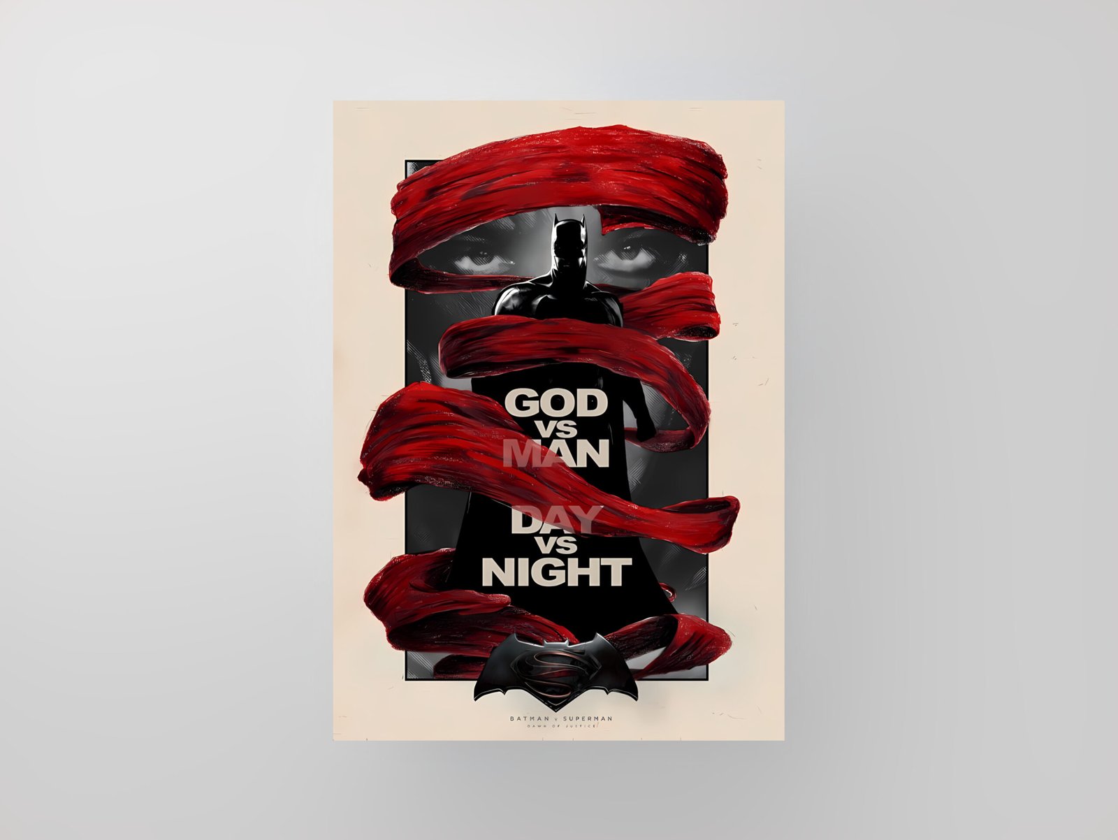 Batman v Superman | DC | God vs Man | Art Poster