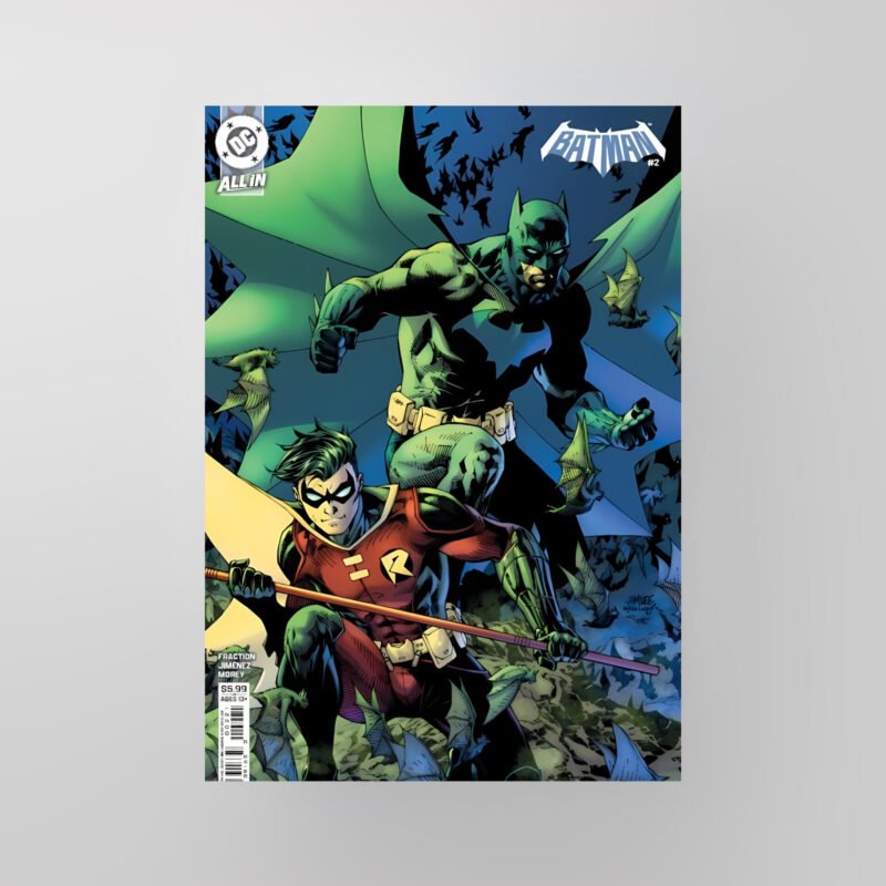 Batman & Robin | All In | Comic Book Cover Art Poster