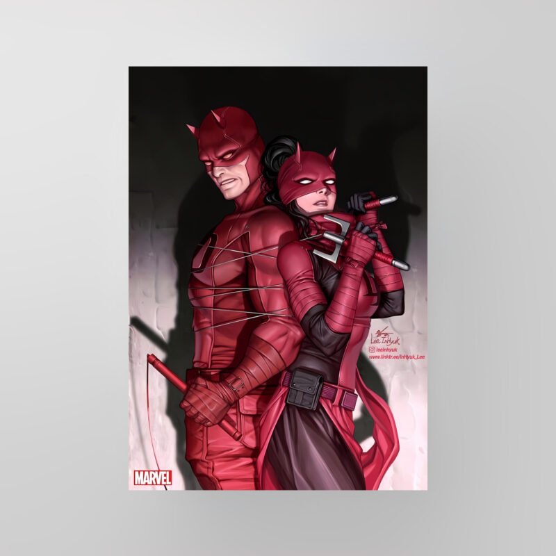 Daredevil and Electra | Marvel | Art Poster