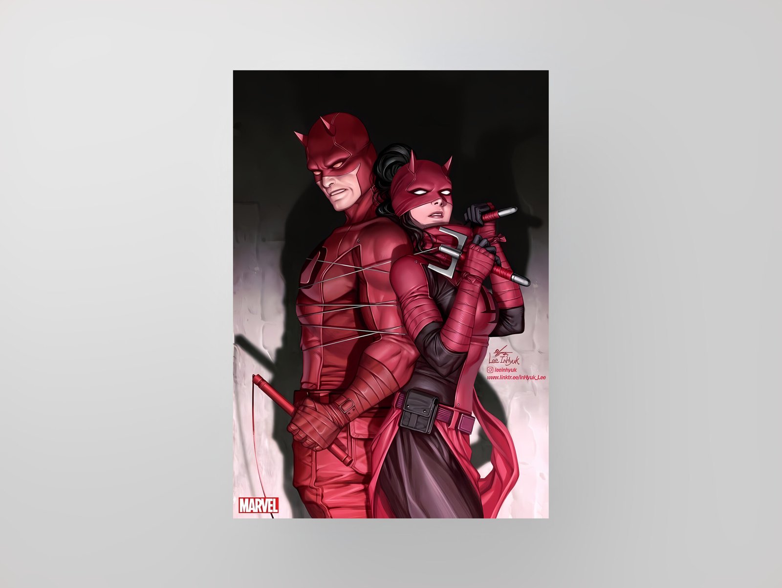 Daredevil and Electra | Marvel | Art Poster
