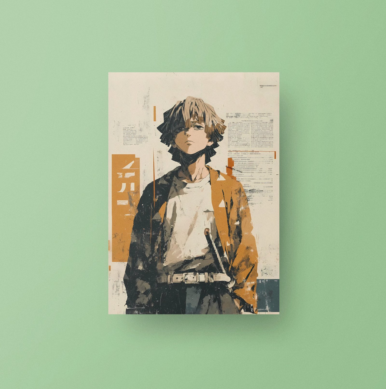 Zenitsu Agatsuma from Demon Slayer Art Poster