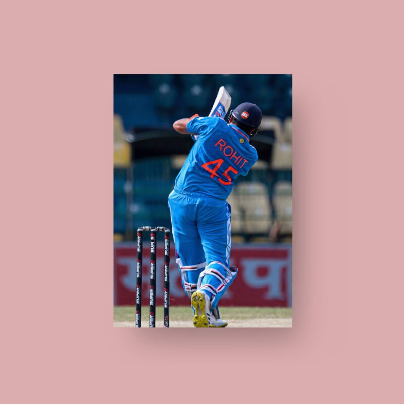 The Hitman | Rohit Sharma | The Signature Pull Shot | Art Poster