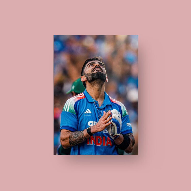 Virat Kohli | Looking Up in Gratitude | Poster