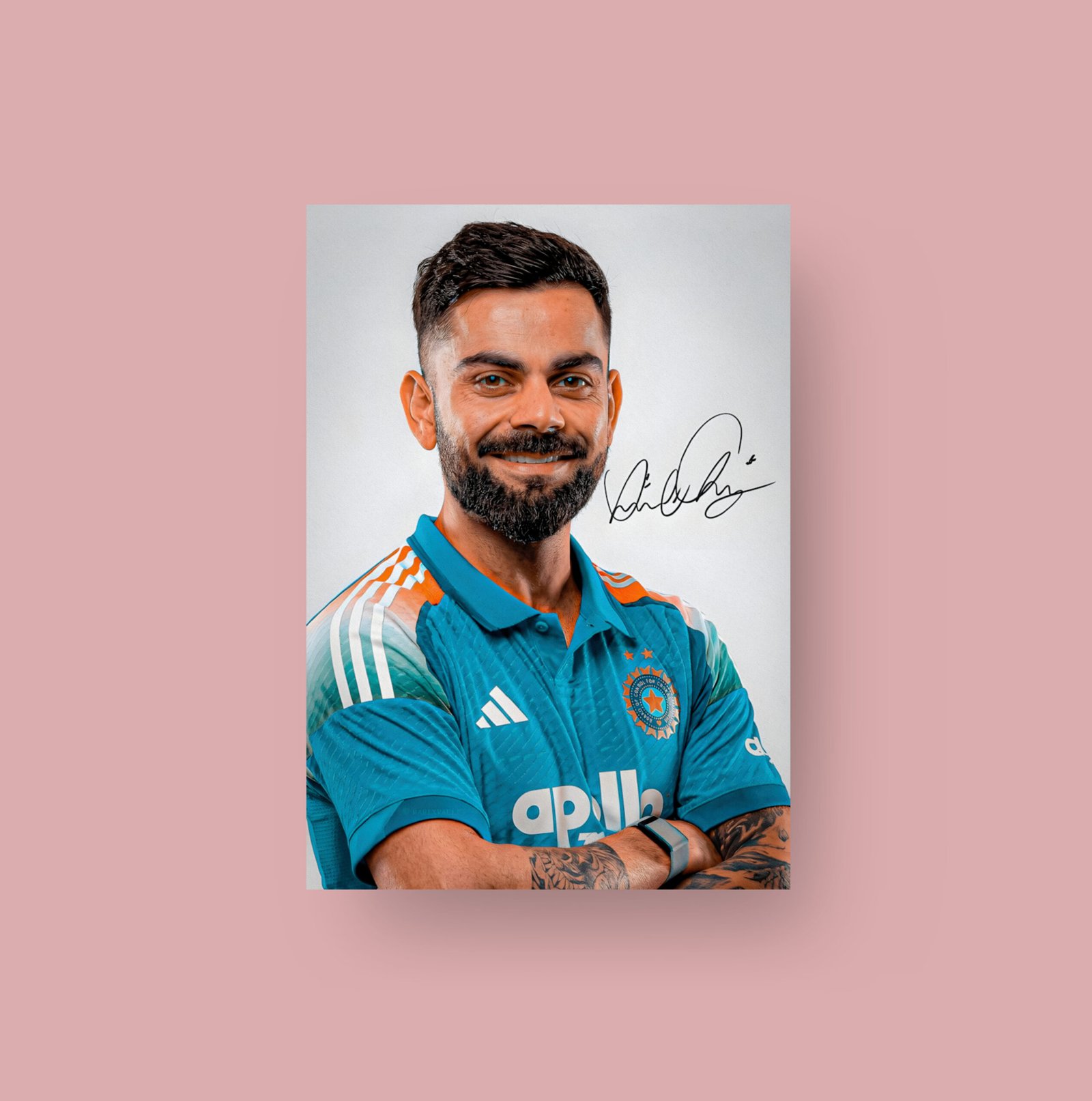 Virat Kohli | The Smile & The Signature | Art Poster