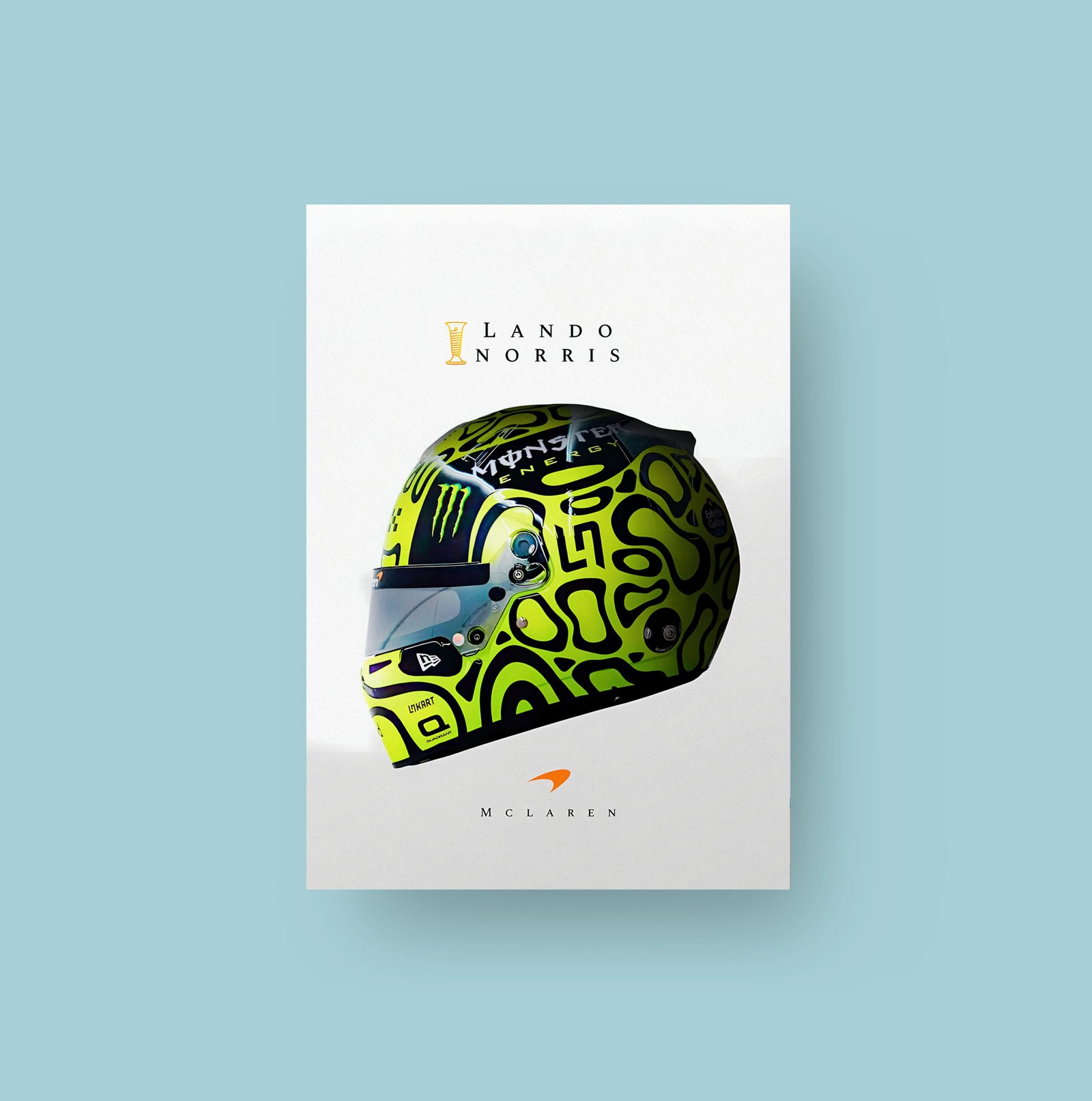 Lando Norris | Helmet | F1 | Art Poster