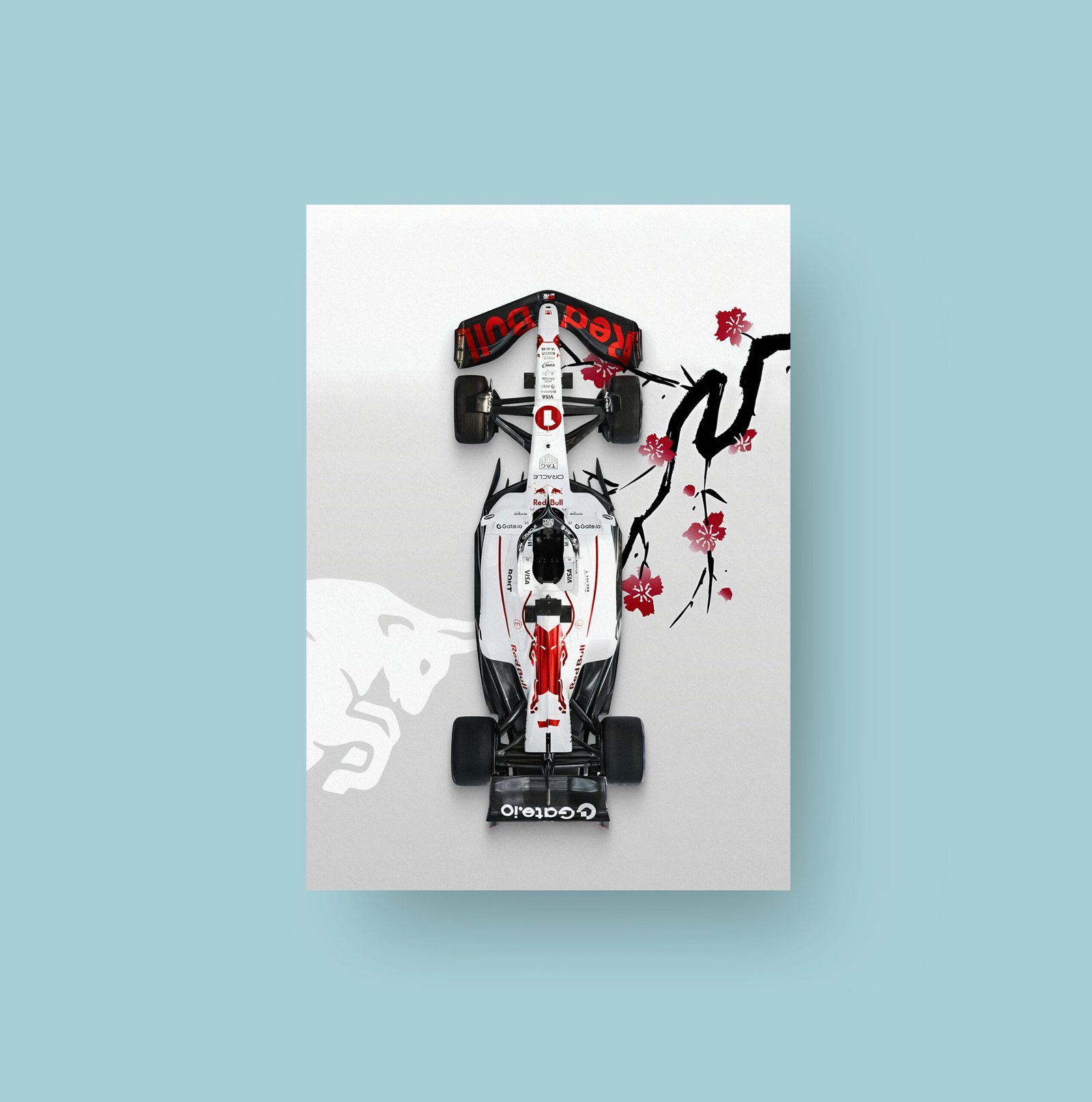 Red Bull Racing | F1 | Special Edition | Cherry Blossom Art Poster