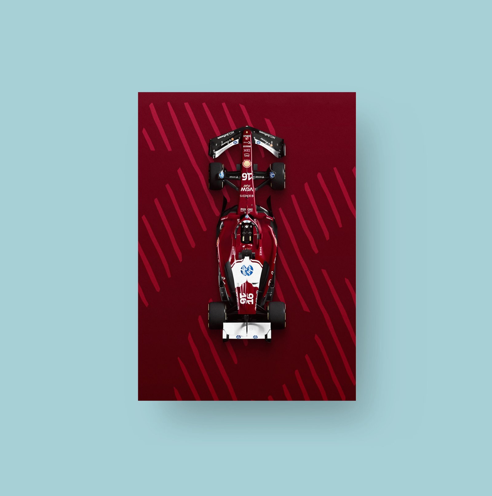 Charles Leclerc #16 | Scuderia Ferrari | Speed Pattern Art Poster