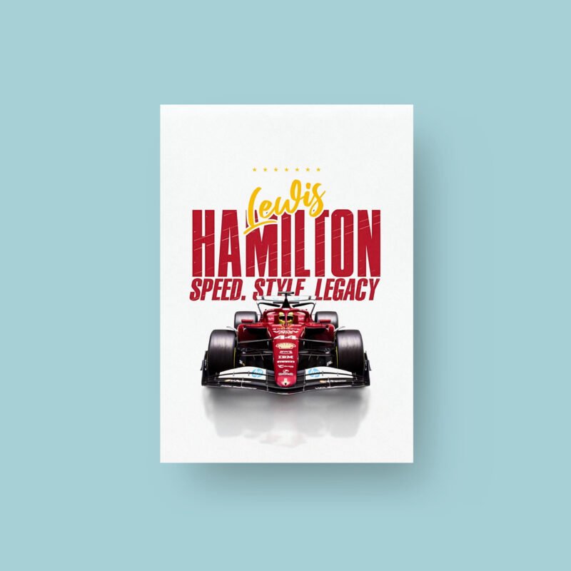 Lewis Hamilton | Scuderia Ferrari | White Legacy Art Poster