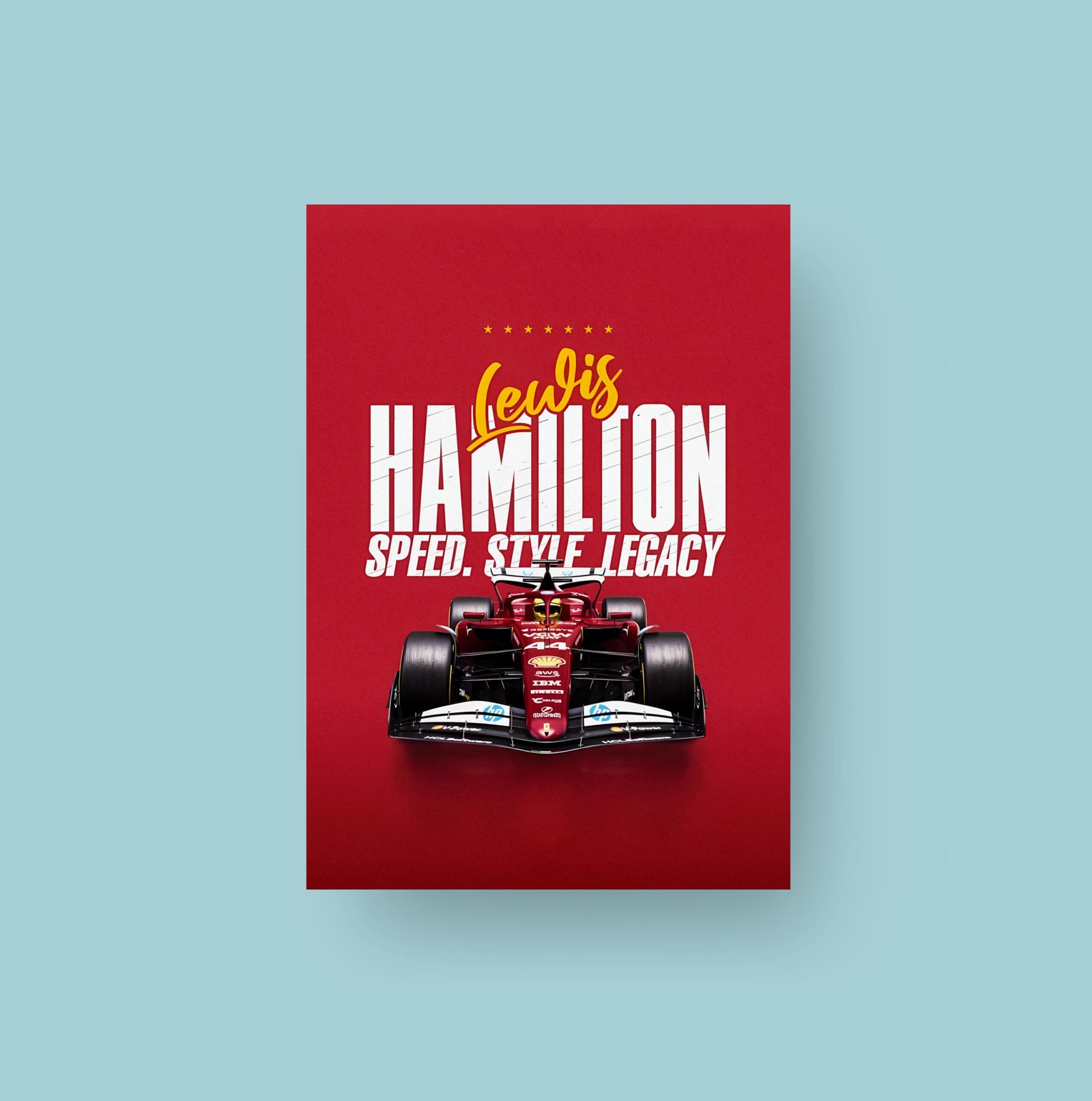 Lewis Hamilton | Scuderia Ferrari | Speed, Style, Legacy Art Poster