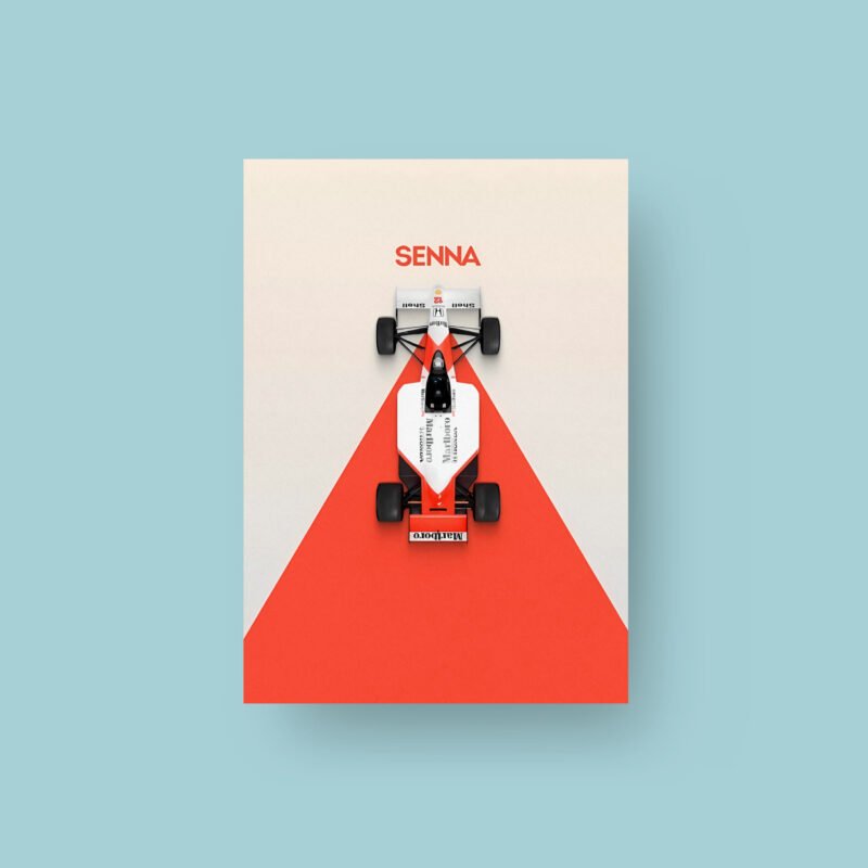 Ayrton Senna | McLaren MP4/4 | Legend Art Poster