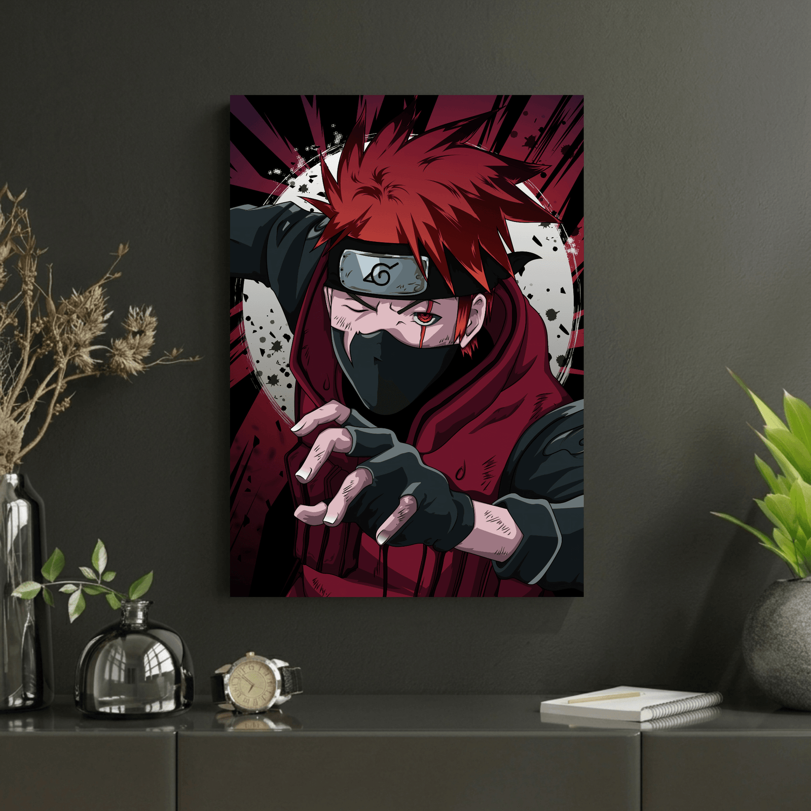 Red-Haired Shinobi (Kakashi Variant) | Naruto Inspired | Art Poster