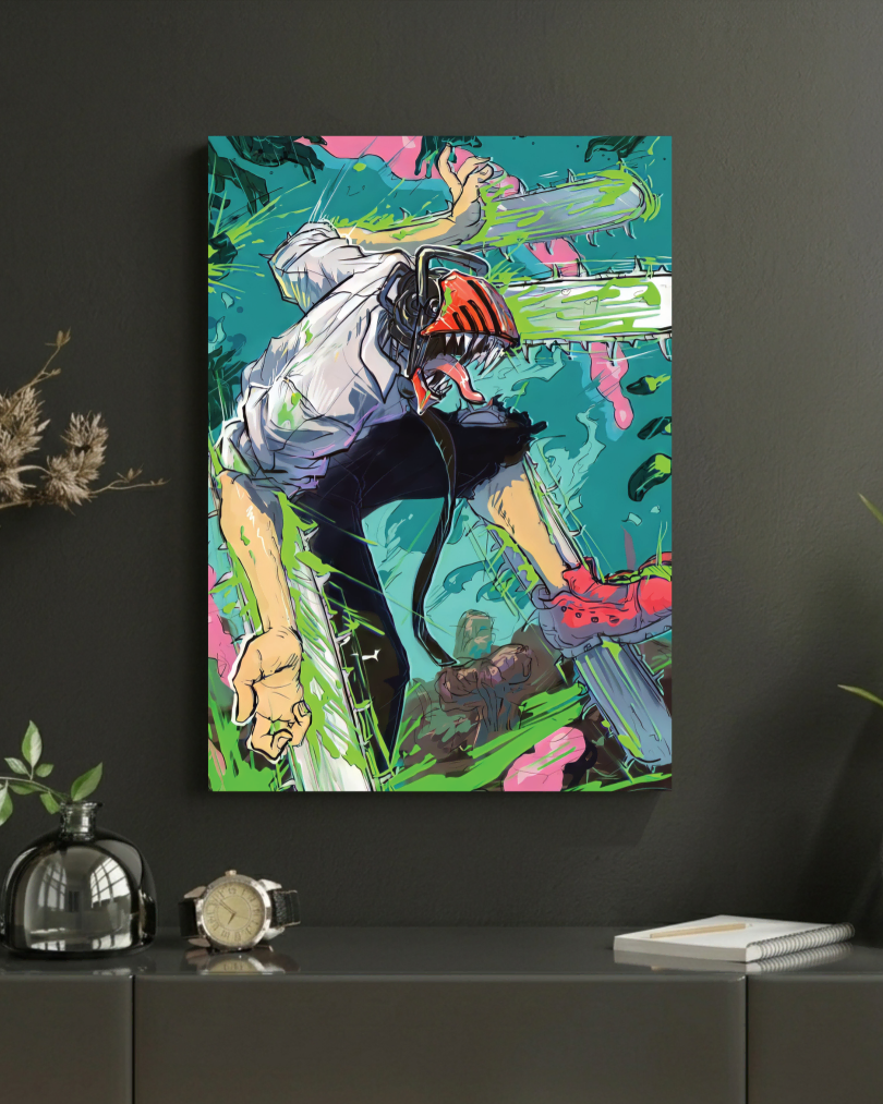 Chainsaw Man | Denji | Neon Action Art