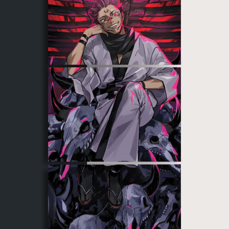 Ryomen Sukuna | Jujutsu Kaisen | Split Poster | 3 Panel Set