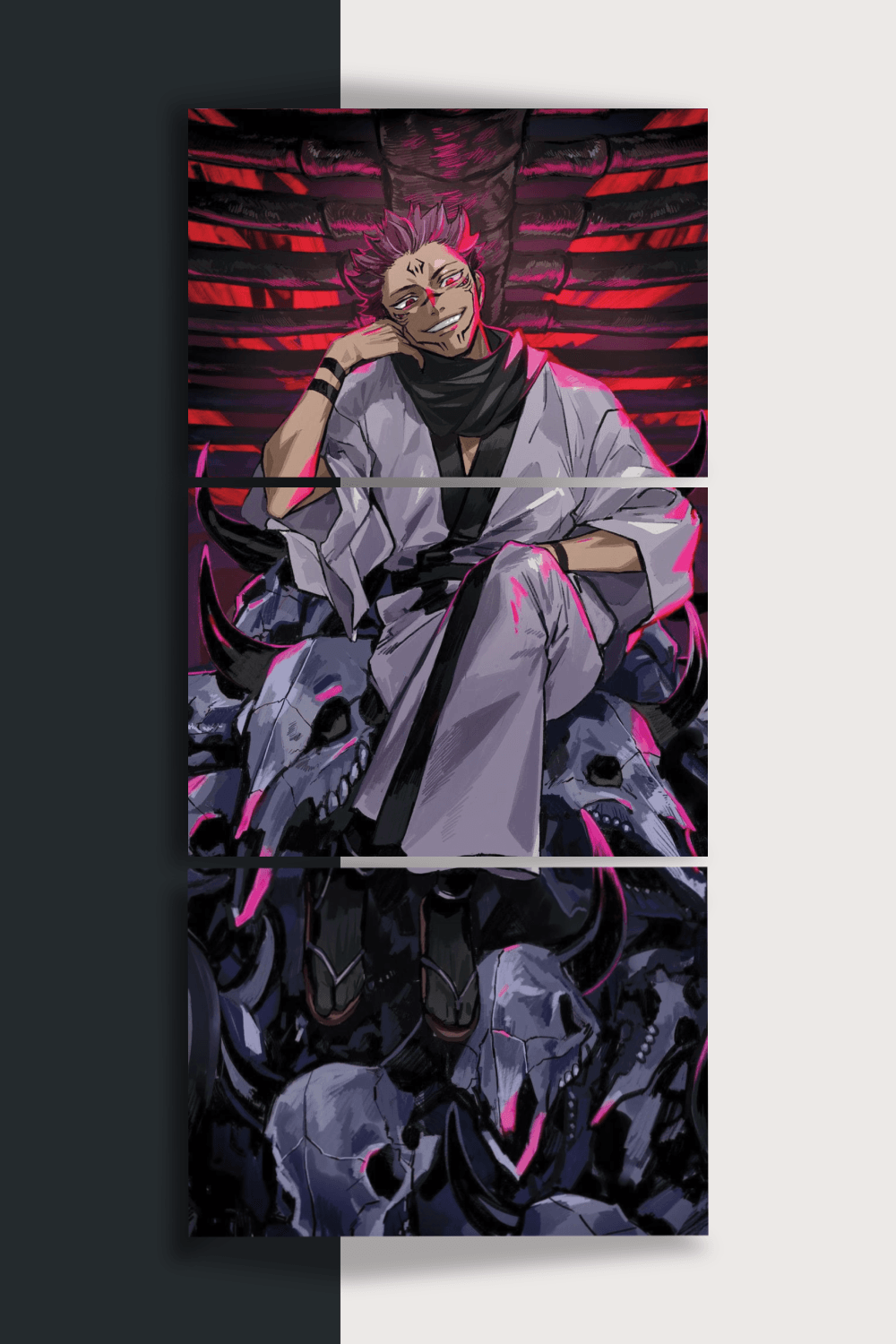 Ryomen Sukuna | Jujutsu Kaisen | Split Poster | 3 Panel Set