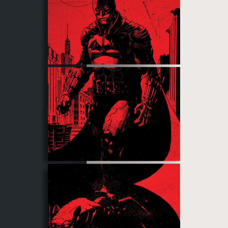 The Batman | Robert Pattinson | Split Poster | 3 Panel Set