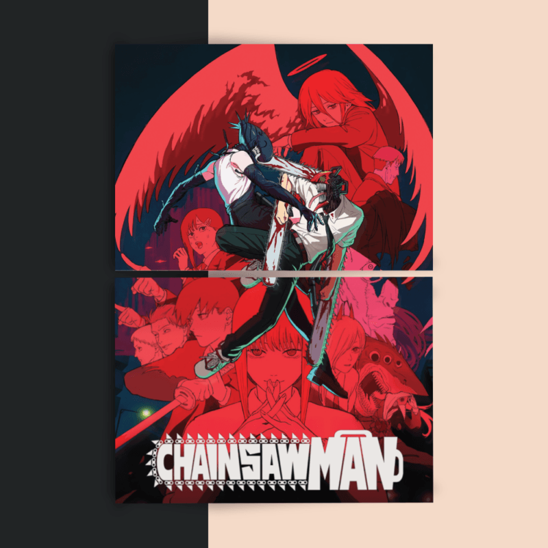 Chainsaw Man | Reze Arc | Split Poster | 2 Panel Set