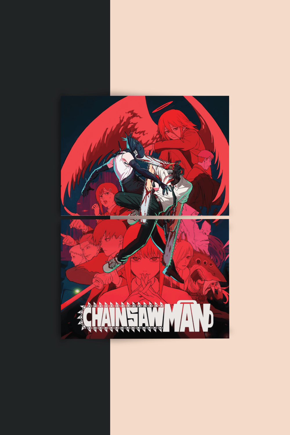 Chainsaw Man | Reze Arc | Split Poster | 2 Panel Set