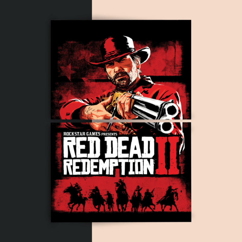 Arthur Morgan | Red Dead Redemption 2 | Split Poster | 2 Panel Set