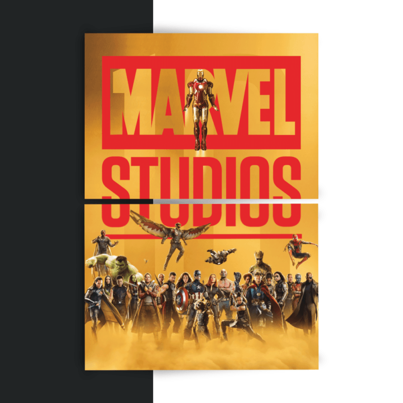 Marvel Cinematic Universe | Avengers | Superhero | 2 Panel Split Poster
