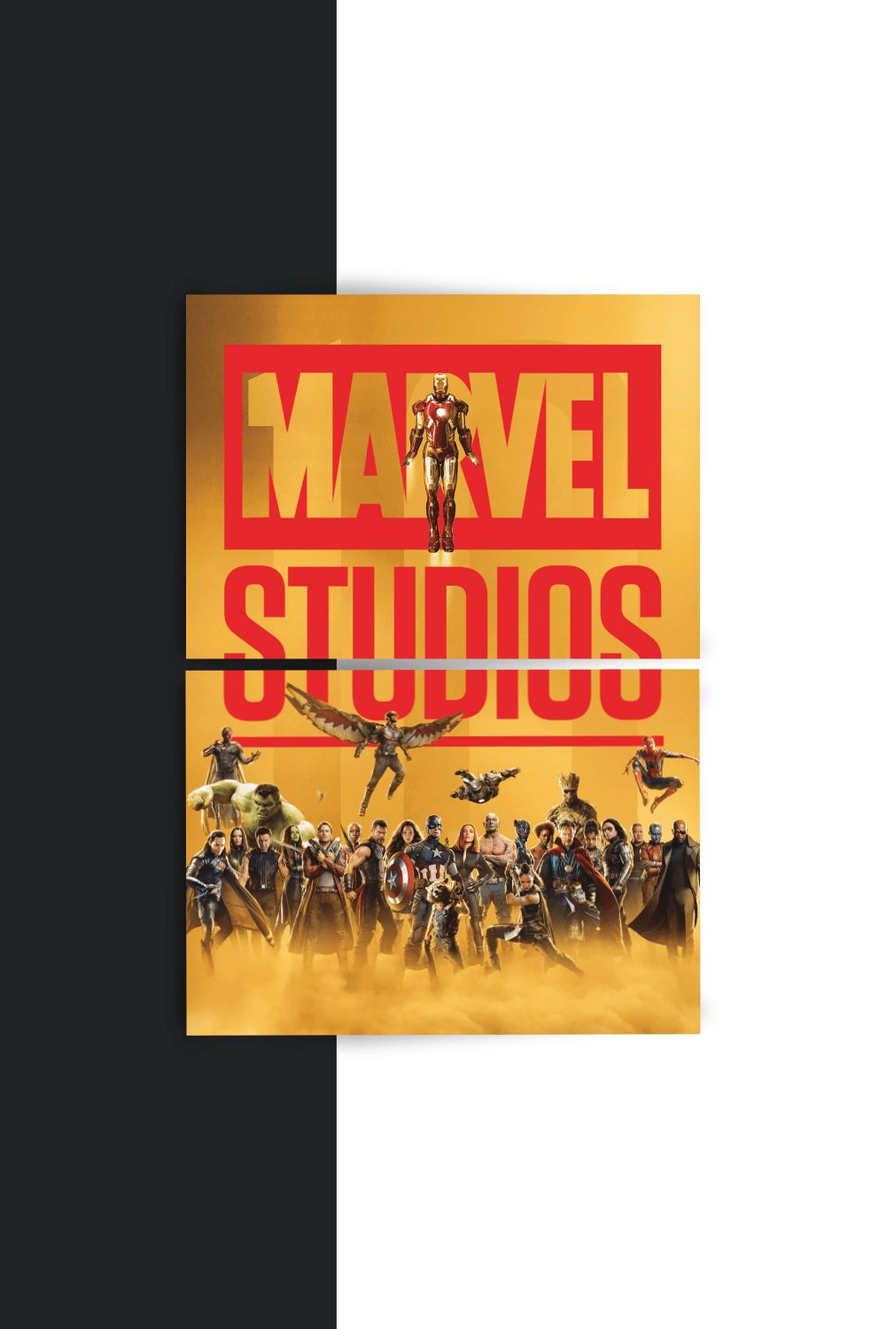 Marvel Cinematic Universe | Avengers | Superhero | 2 Panel Split Poster