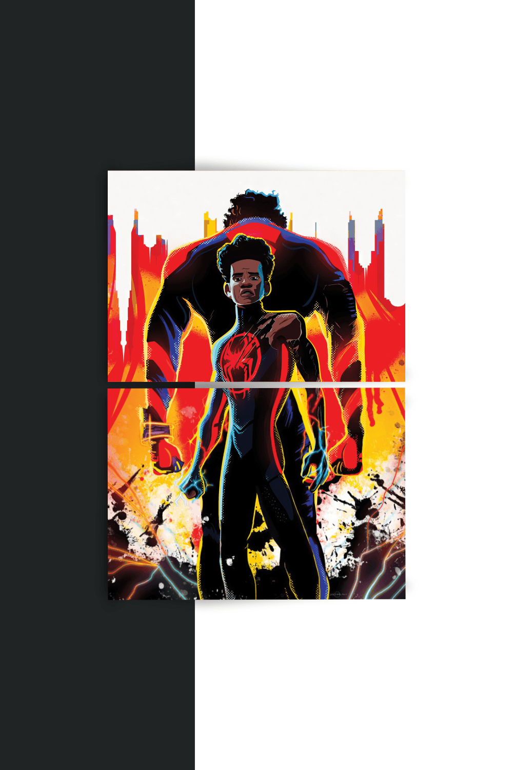 Miles Morales & Miguel O'Hara | 2 Panel Split Poster