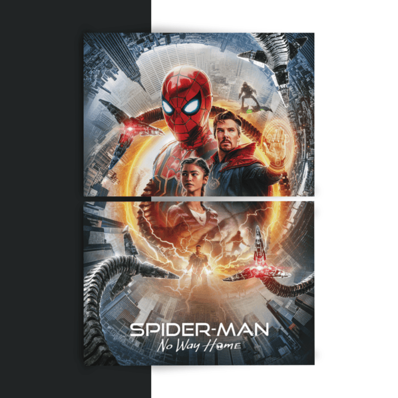 Spider-Man: No Way Home | Movie | 2 Panel Split Poster #