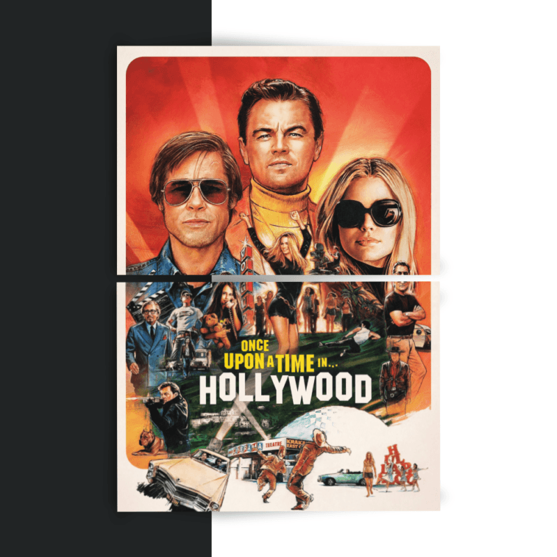 Once Upon a Time in Hollywood | Split Poster | 2 Panel Set