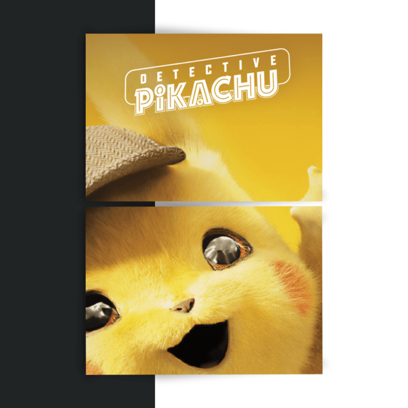 Pokemon : Detective Pikachu | Movie | 2 Panel Split Poster