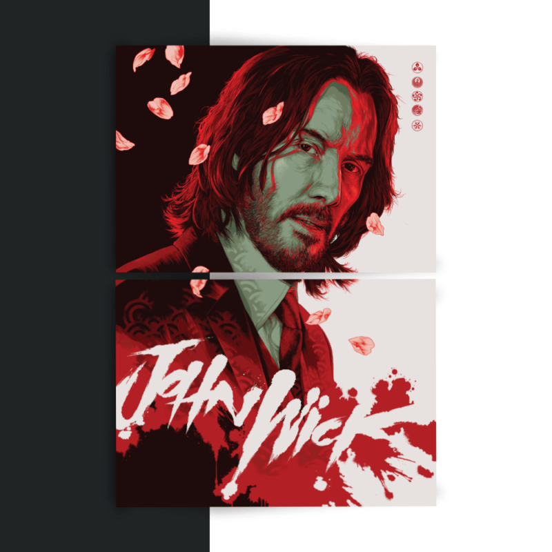 John Wick: Chapter 4 | Baba Yaga | Split Poster | 2 Panel Set