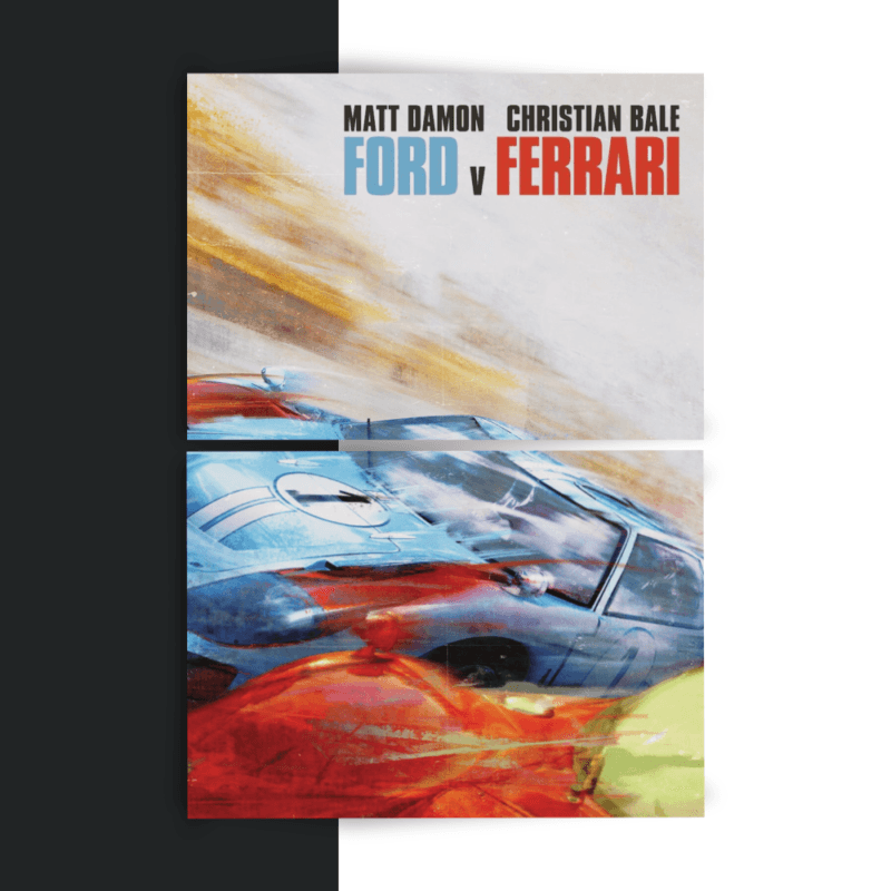 Ford v Ferrari | Split Poster | 2 Panel Set