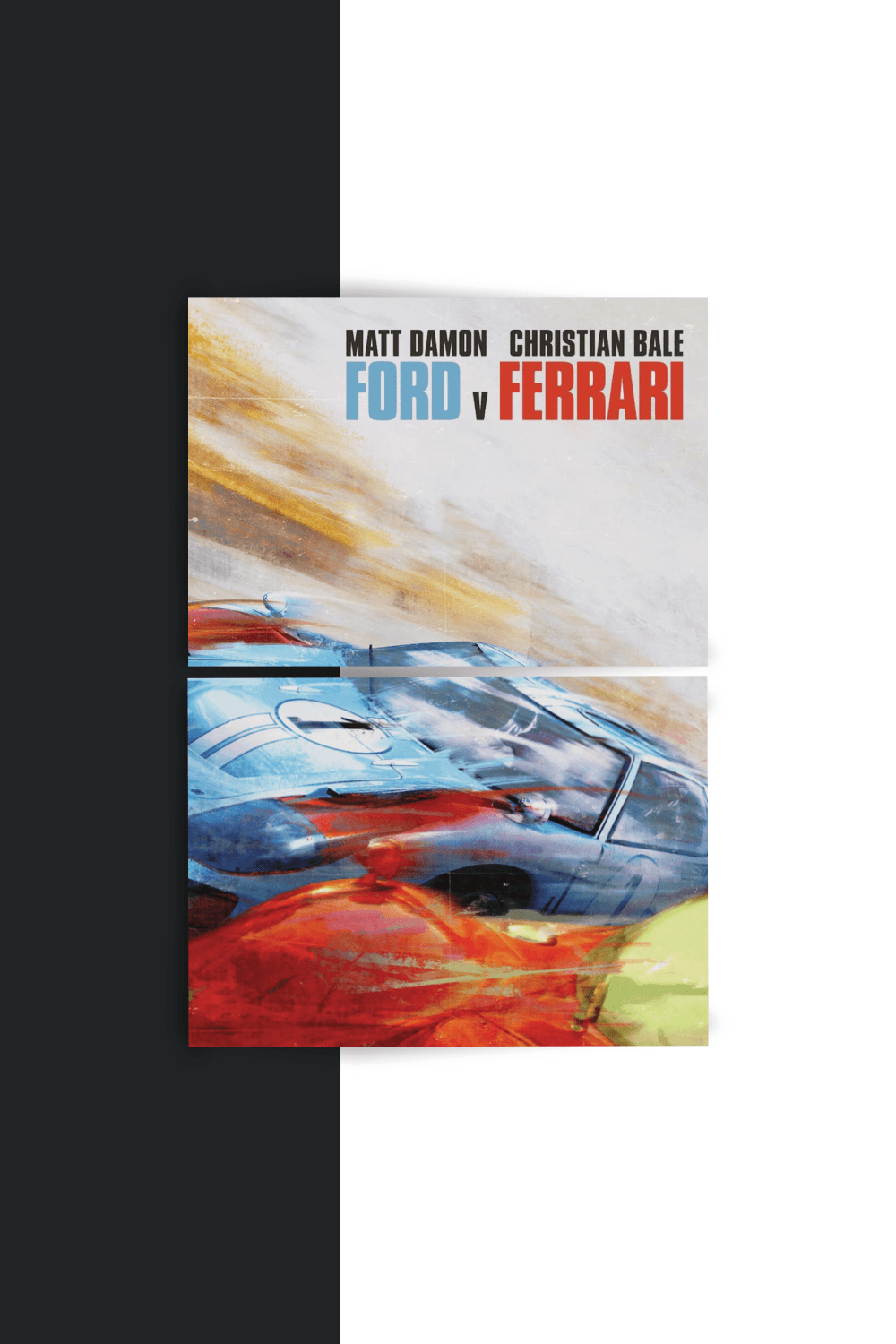 Ford v Ferrari | Split Poster | 2 Panel Set